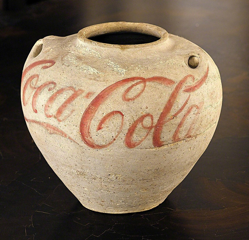 Han Jar Overpainted with Coca-Cola Logo, 1995.   (Ai Weiwei) -   .  