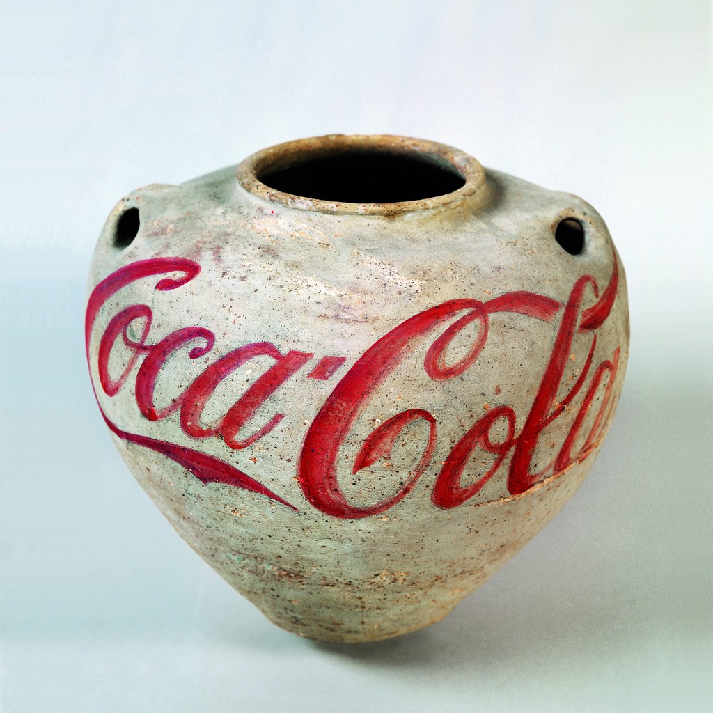 Han Jar Overpainted with Coca-Cola Logo, 1994.   (Ai Weiwei) -   .  