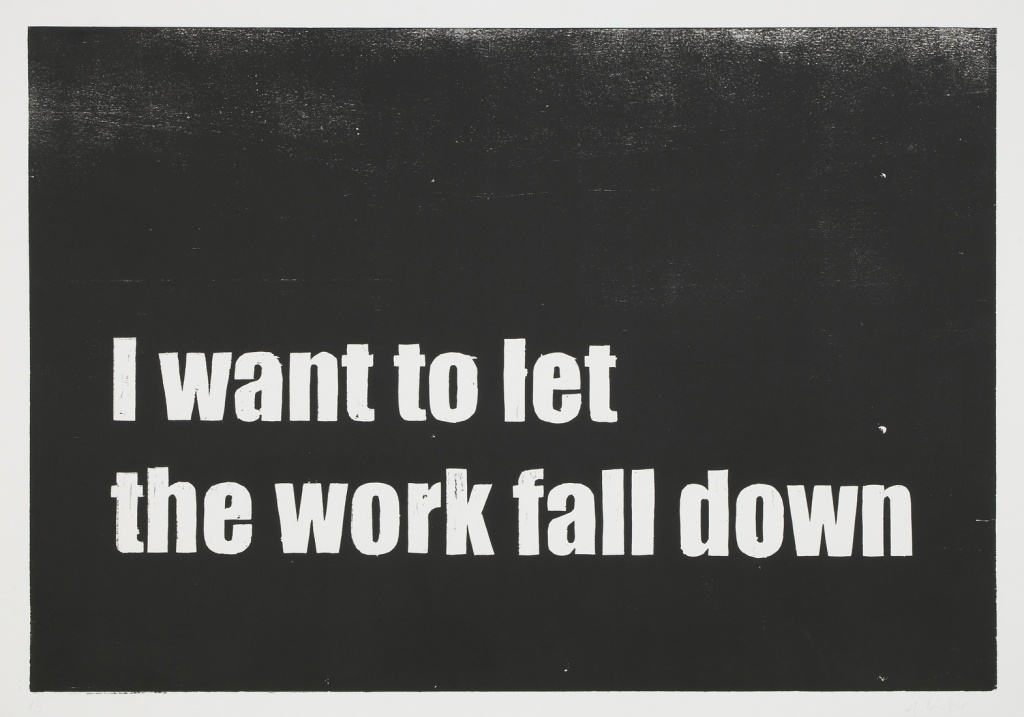 I want to let the work fall down, 2005.   (Andrea Buttner) -  .  .   2017