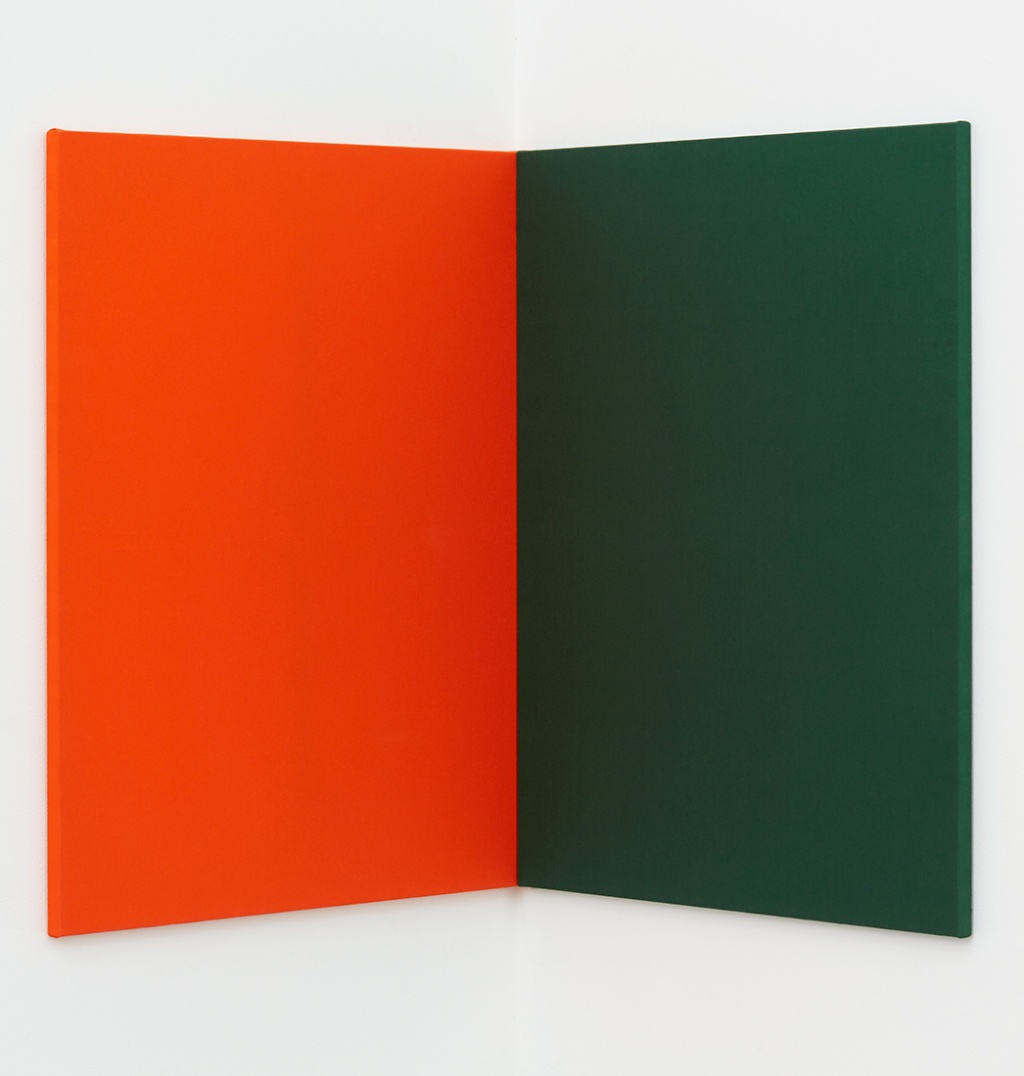 Fabric Painting (orange/green corner), 2015.   (Andrea Buttner) -  .  .   2017