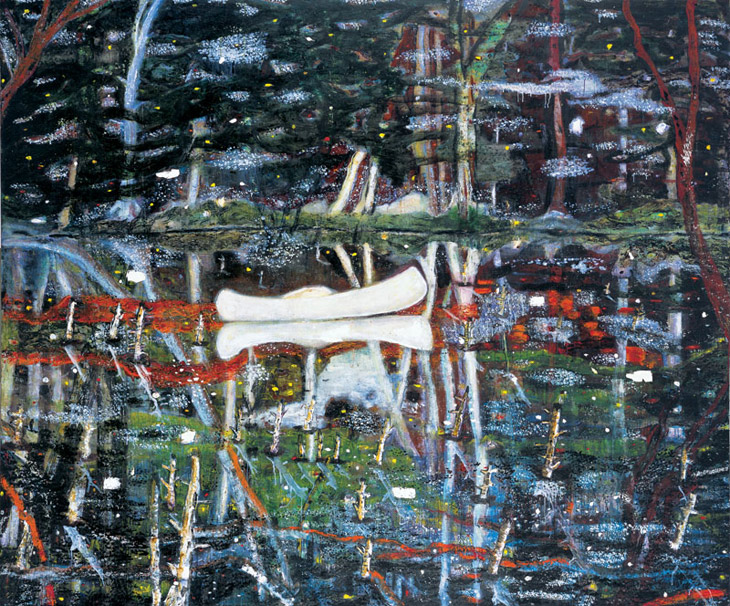 White Canoe, 1990-91. ����� ���� (Peter Doig) - ����������� ����������� ��������, �������� ������ ������� 1994. ����������� ��������. Contemporary art, paintings