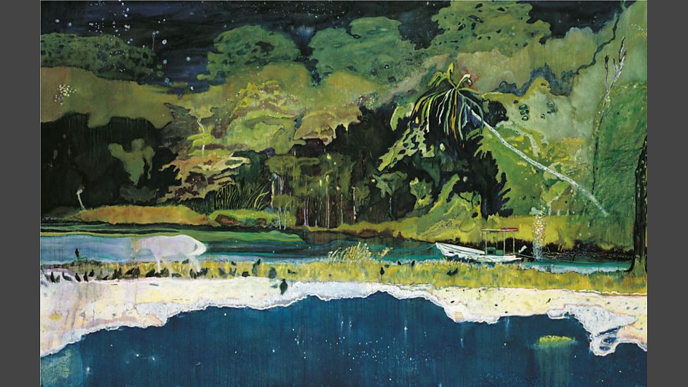 Grande Riviere, 2001-02. ����� ���� (Peter Doig) - ����������� ����������� ��������, �������� ������ ������� 1994. ����������� ��������. Contemporary art, paintings