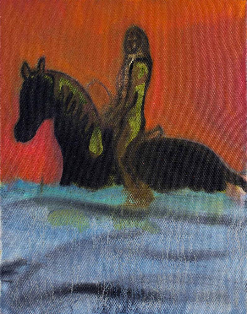 Riding in Water (Red), 2012. ����� ���� (Peter Doig) - ����������� ����������� ��������, �������� ������ ������� 1994. ����������� ��������. Contemporary art, paintings