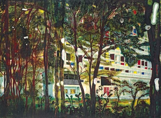 Concrete Cabin West Side, 1994 (������ �� ��������). ����� ���� (Peter Doig) - ����������� ����������� ��������, �������� ������ ������� 1994. ����������� ��������. Contemporary art, paintings