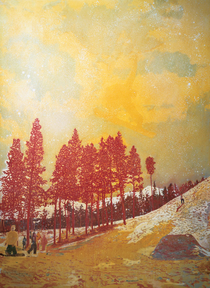 Orange Sunshine, 1995. ����� ���� (Peter Doig) - ����������� ����������� ��������, �������� ������ ������� 1994. ����������� ��������. Contemporary art, paintings