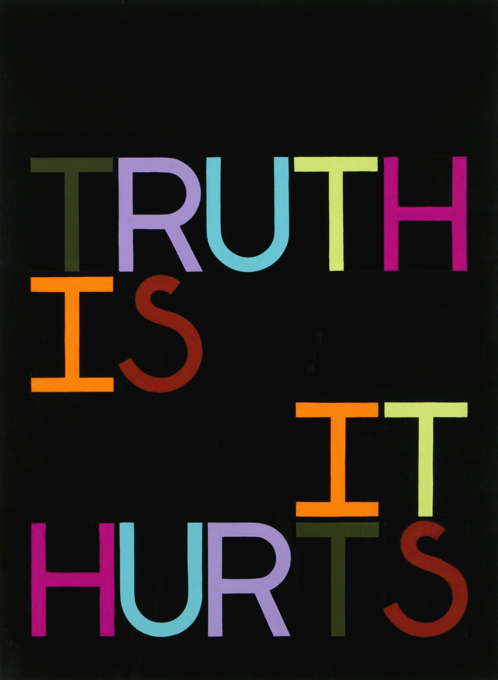 ����� ������� (Tauba Auerbach). ����������� ���������. Truth Is/It Hurts, 2007