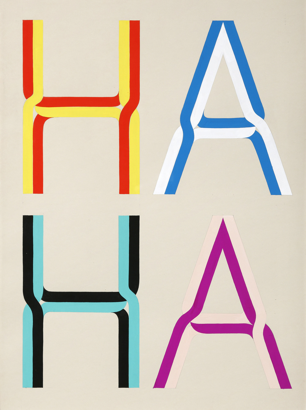 ����� ������� (Tauba Auerbach). ����������� ���������. HA HA 1, 2008